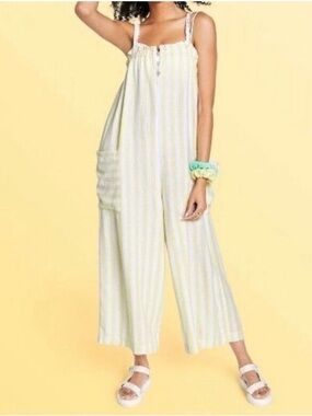 Stoney clover lane X target striped jumpsuit Linen Cotton size Large